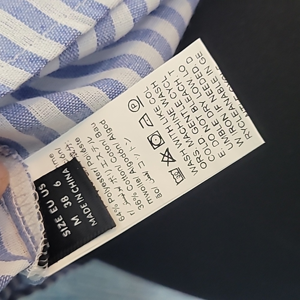 Shein Striped Ruffle Trim Blouse - Picture 11 of 12